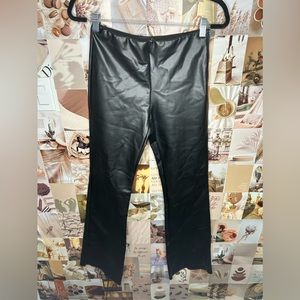 Flare leather pants